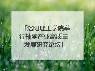 洛阳理工学院举行轴承产业高质量发展研究论坛
