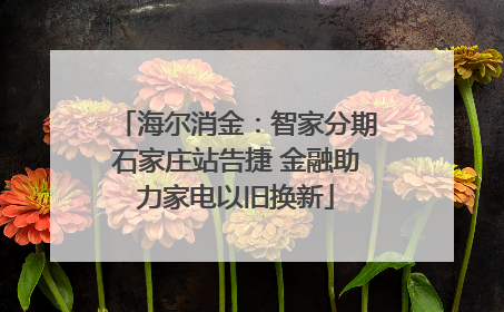 海尔消金：智家分期石家庄站告捷 金融助力家电以旧换新