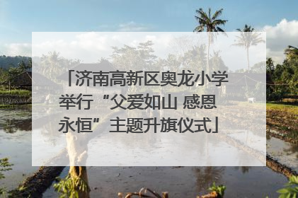 济南高新区奥龙小学举行“父爱如山 感恩永恒”主题升旗仪式