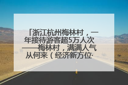 浙江杭州梅林村，一年接待游客超5万人次——梅林村，满满人气从何来（经济新方位·农村消费观察）