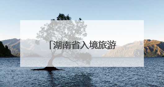 湖南省入境旅游推进会议召开 沈晓明毛伟明讲话
