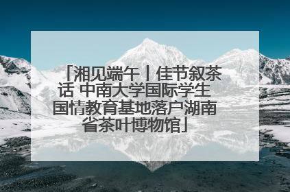 湘见端午丨佳节叙茶话 中南大学国际学生国情教育基地落户湖南省茶叶博物馆