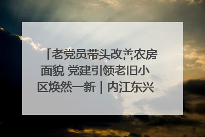 老党员带头改善农房面貌 党建引领老旧小区焕然一新｜内江东兴“红”在哪？④