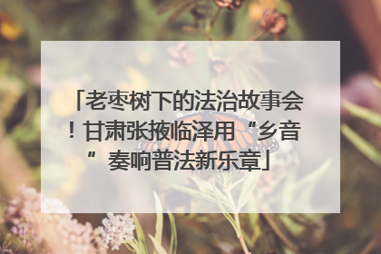 老枣树下的法治故事会！甘肃张掖临泽用“乡音”奏响普法新乐章