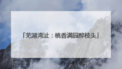 芜湖湾沚：桃香满园醉枝头