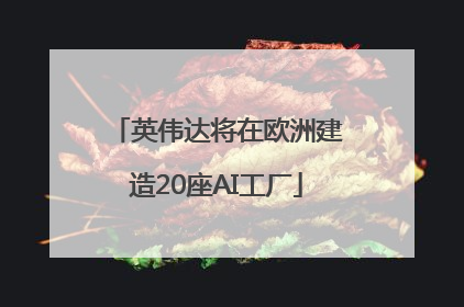 英伟达将在欧洲建造20座AI工厂