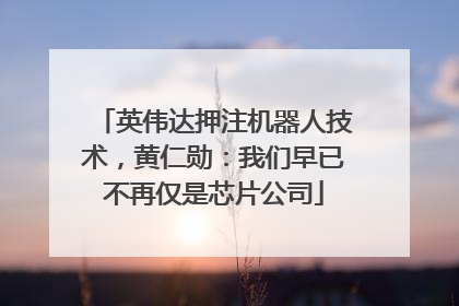 英伟达押注机器人技术，黄仁勋：我们早已不再仅是芯片公司