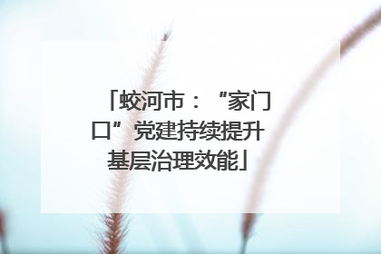 蛟河市：“家门口”党建持续提升基层治理效能