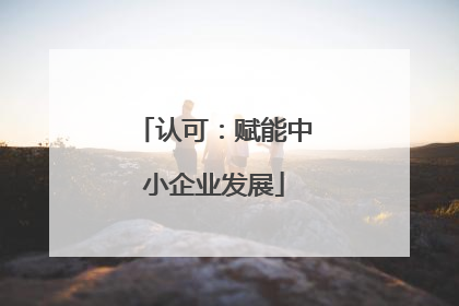 认可：赋能中小企业发展
