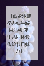 西乡乐群举办端午游园活动 邻里共同体验传统节日魅力