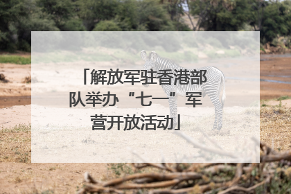 解放军驻香港部队举办“七一”军营开放活动