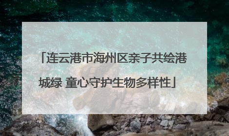 连云港市海州区亲子共绘港城绿 童心守护生物多样性