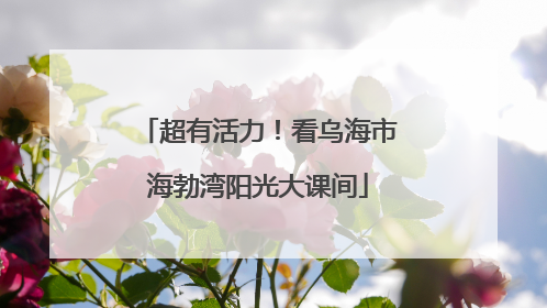 超有活力！看乌海市海勃湾阳光大课间