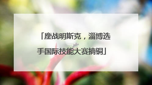 鏖战明斯克，淄博选手国际技能大赛摘铜