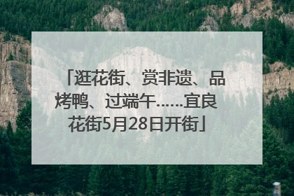 逛花街、赏非遗、品烤鸭、过端午……宜良花街5月28日开街