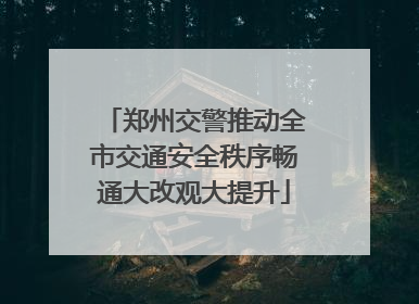 郑州交警推动全市交通安全秩序畅通大改观大提升