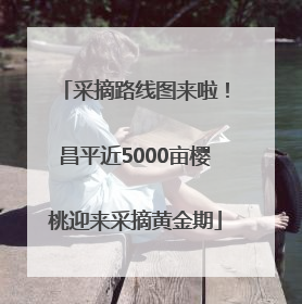采摘路线图来啦！昌平近5000亩樱桃迎来采摘黄金期