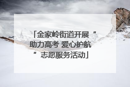 金家岭街道开展“助力高考 爱心护航”志愿服务活动