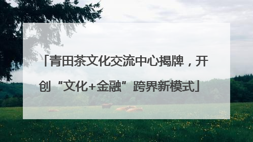 青田茶文化交流中心揭牌，开创“文化+金融”跨界新模式