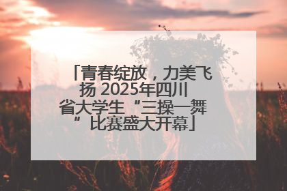 青春绽放，力美飞扬 2025年四川省大学生“三操一舞”比赛盛大开幕