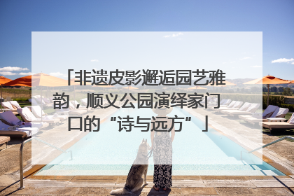 非遗皮影邂逅园艺雅韵，顺义公园演绎家门口的“诗与远方”