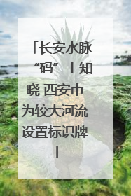 长安水脉“码”上知晓 西安市为较大河流设置标识牌