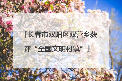 长春市双阳区双营乡获评“全国文明村镇”