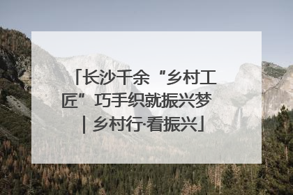 长沙千余“乡村工匠”巧手织就振兴梦｜乡村行·看振兴