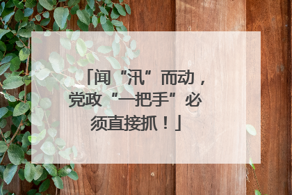 闻“汛”而动，党政“一把手”必须直接抓！