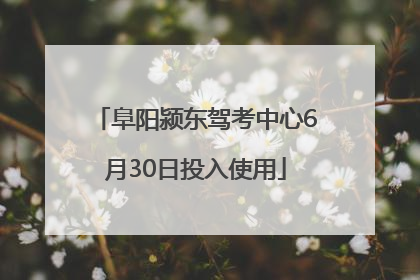 阜阳颍东驾考中心6月30日投入使用