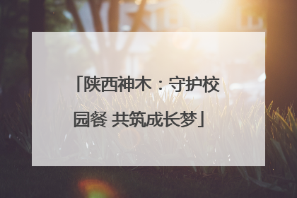 陕西神木：守护校园餐 共筑成长梦