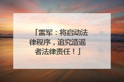 雷军：将启动法律程序，追究造谣者法律责任！