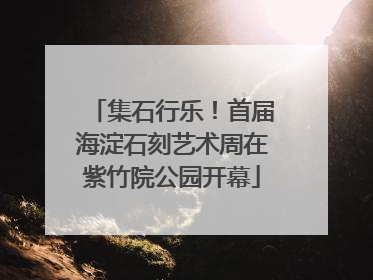 集石行乐！首届海淀石刻艺术周在紫竹院公园开幕