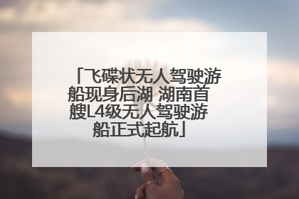 飞碟状无人驾驶游船现身后湖 湖南首艘L4级无人驾驶游船正式起航