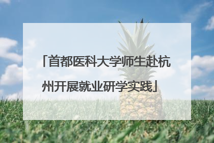首都医科大学师生赴杭州开展就业研学实践
