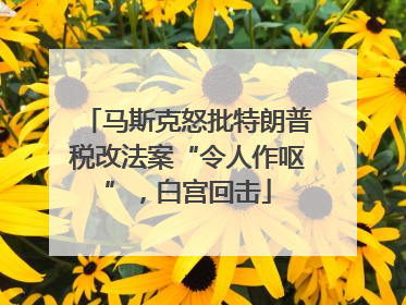 马斯克怒批特朗普税改法案“令人作呕”，白宫回击