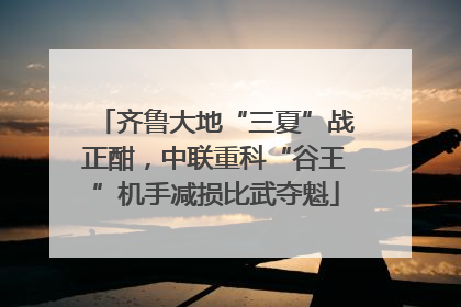 齐鲁大地“三夏”战正酣，中联重科“谷王”机手减损比武夺魁