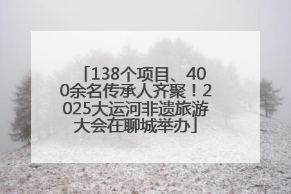 138个项目、400余名传承人齐聚！2025大运河非遗旅游大会在聊城举办