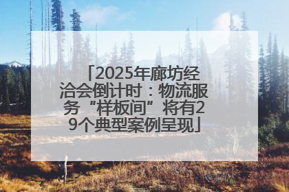 2025年廊坊经洽会倒计时：物流服务“样板间”将有29个典型案例呈现