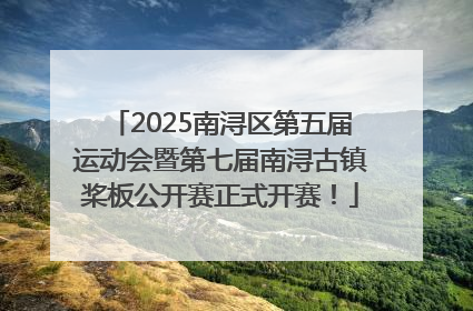 2025南浔区第五届运动会暨第七届南浔古镇桨板公开赛正式开赛！