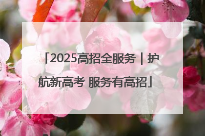 2025高招全服务｜护航新高考 服务有高招