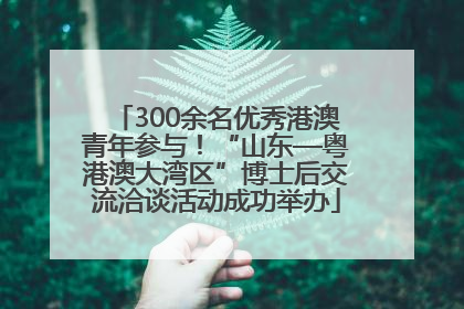 300余名优秀港澳青年参与！“山东—粤港澳大湾区”博士后交流洽谈活动成功举办
