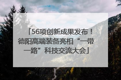 56项创新成果发布！德阳高端装备亮相“一带一路”科技交流大会