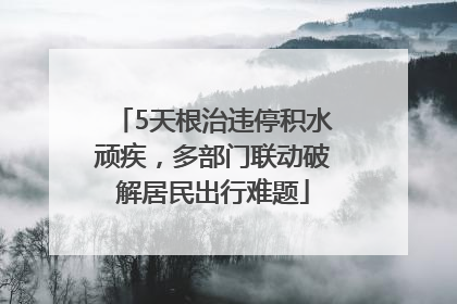 5天根治违停积水顽疾，多部门联动破解居民出行难题
