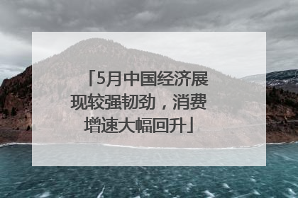 5月中国经济展现较强韧劲，消费增速大幅回升