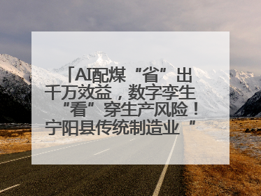 AI配煤“省”出千万效益，数字孪生“看”穿生产风险！宁阳县传统制造业“智”变突围